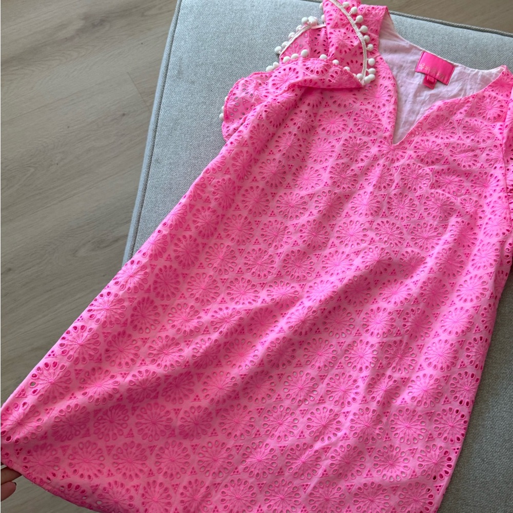 Pink Eyelet Lilly Pulitzer Dress - Picture 6 of 8